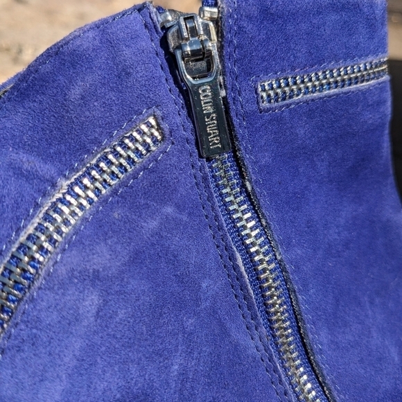 Collin Stuart Leather Zipper Platform Stilletto Heal Boots - Picture 8 of 8